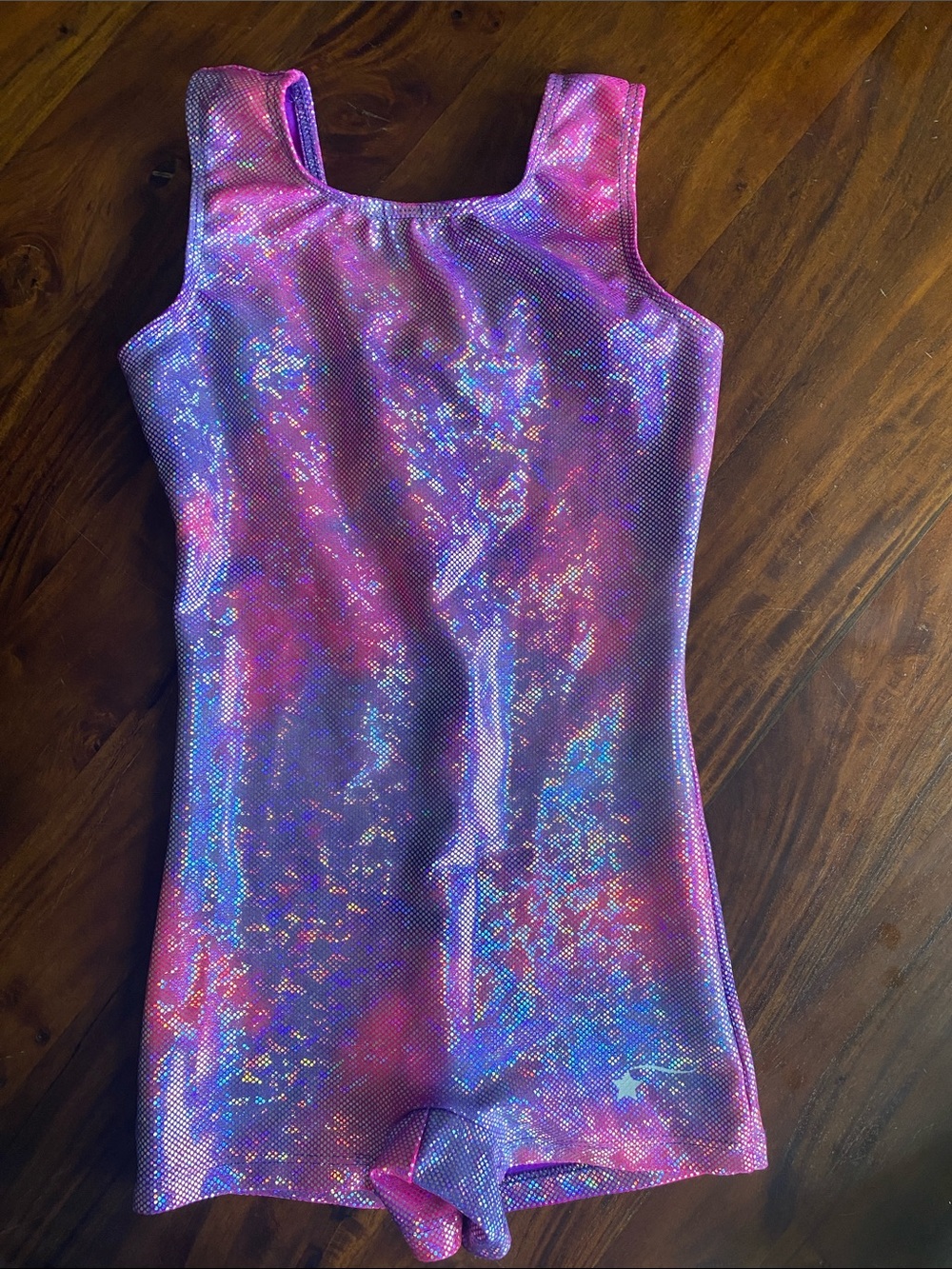 Iridescent Pink & Purple Shimmer Leotard Romper